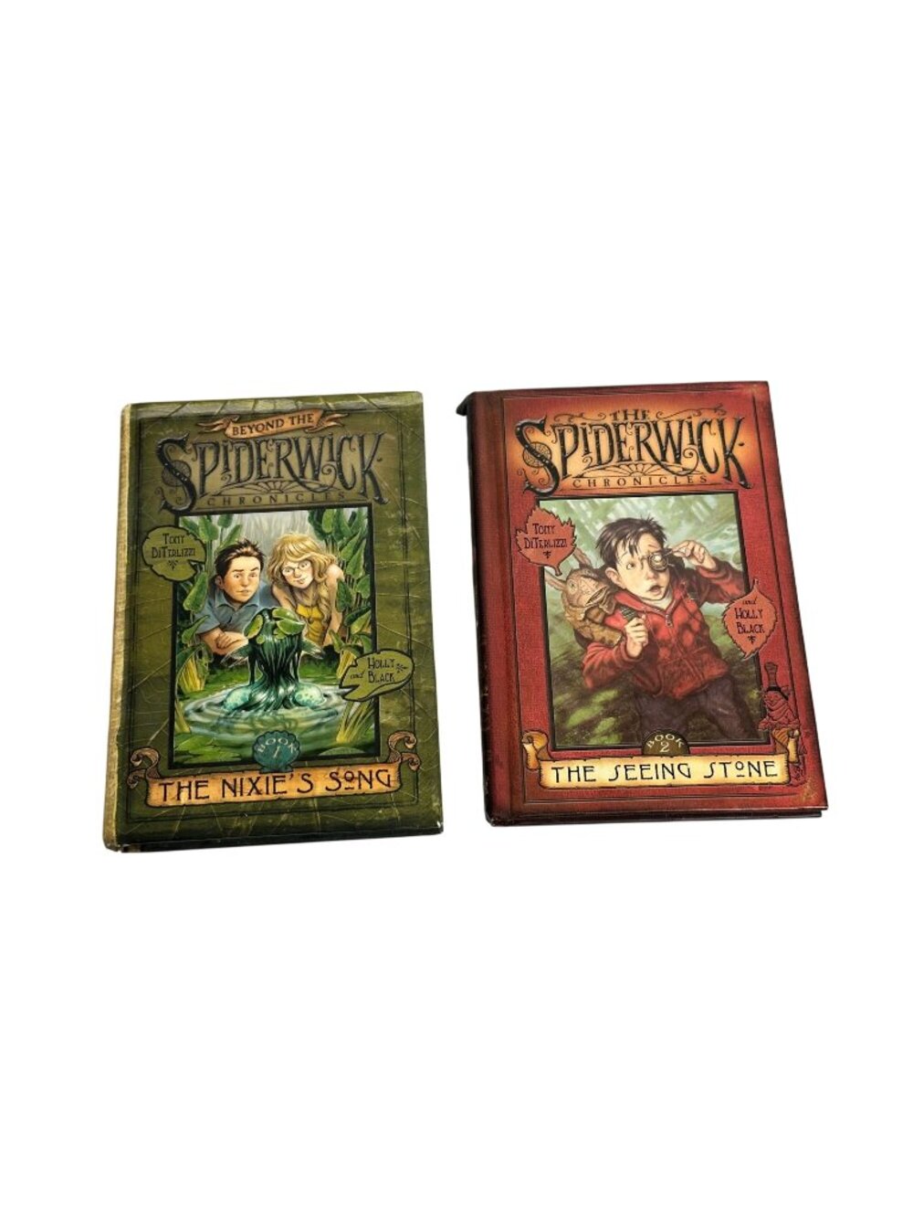 2 Spiderwick Chronicles Hardcover Books - 1 Nixie's Song and 2 Seeing Stone